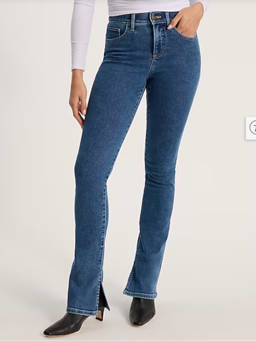Express Mid Rise Skyscraper Jeans in Blush. - Picture 8 of 9